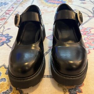 Vagabond Black Heeled Mary Janes with Buckle